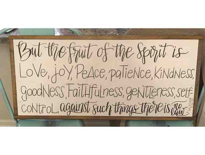 Handcrafted Wooden Sign - Galations 5:22-23 Fruits of the Spirit