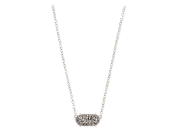 Kendra Scott Jewelry: One Ever Silver Pendant Necklace in Platinum Drusy - Photo 1