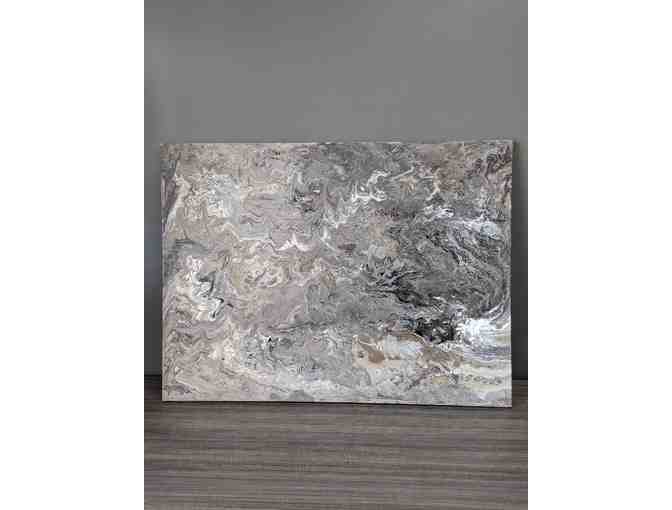 GRACE Artwork: Gray Pour Painting (30 x 40')