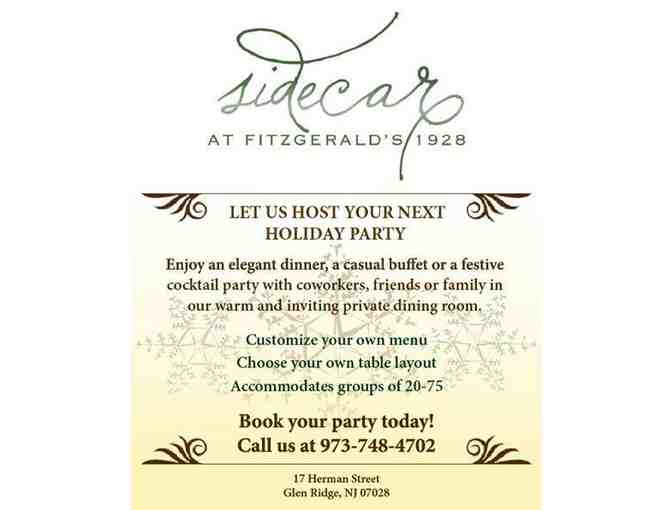 20% OFF your next Dinner Party at The Sidecar @ Fitzgeralds