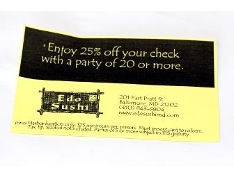 25% Off Sushi for 20