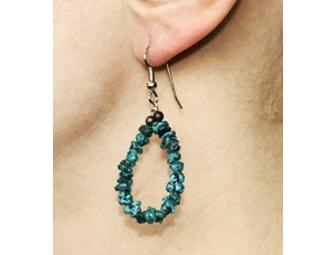 Sterling and Turquoise Drop Earrings