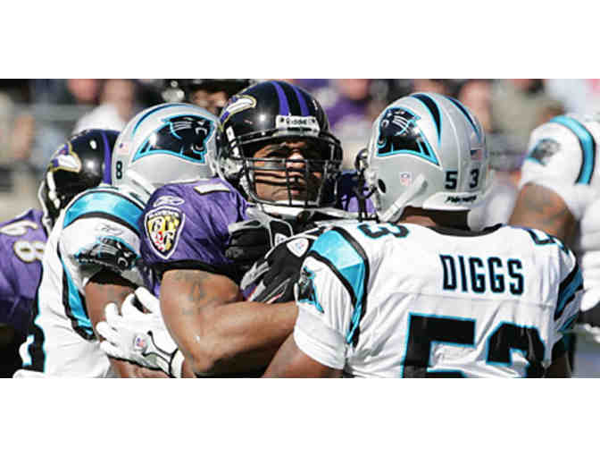 RAVENS TICKETS!  Two Ravens v. Panthers. Section 128, Row 5, Seat 1! Open for $75 each!