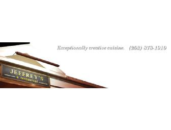 Dinner for 2 to Jeffrey's