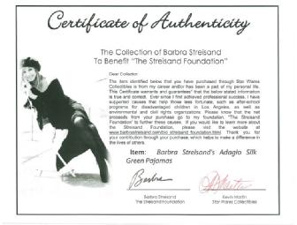 Barbra Streisand's Adagio Silk Green Pajamas