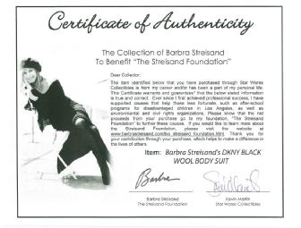 Barbra Streisand's Black Wool Body Suit