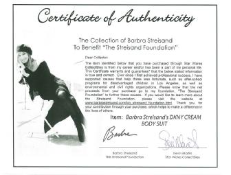 Barbra Streisand's Cream Body Suit