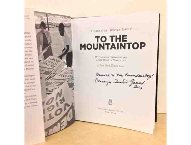 'To the Mountaintop' signed by Charlayne Hunter-Gault