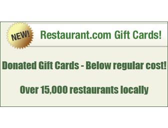 $300 Restaurant.com Gift Certificate, 15.000 restaurants (all US states)