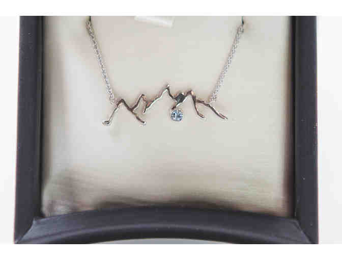 Custom Mountain Sapphire Necklace