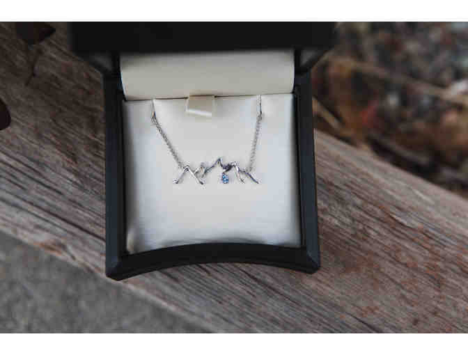 Custom Mountain Sapphire Necklace