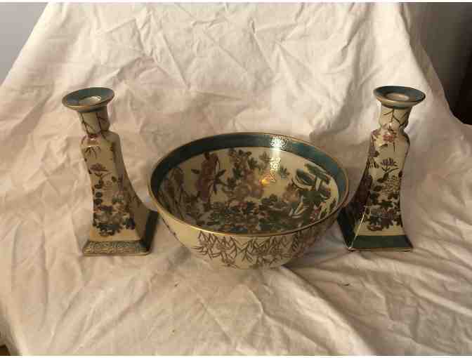 Decorative Bowl and Candlesticks - Photo 1
