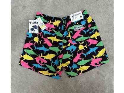 Swim Suit: SHARK PARTY (Medium, New, Trunks Co)