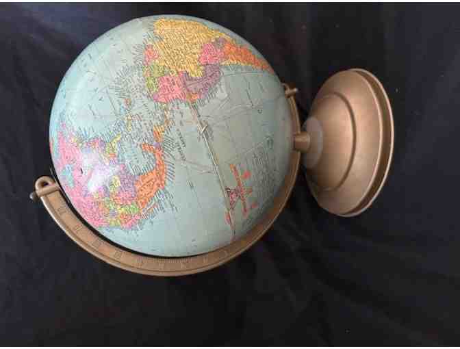 1950s: Mid-Century GLOBE - Military Replogle, Vintage Metal Base - Photo 2