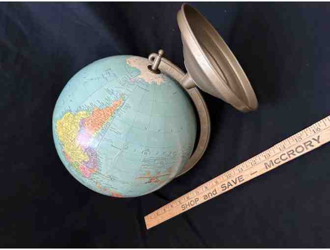 1950s: Mid-Century GLOBE - Military Replogle, Vintage Metal Base - Photo 4