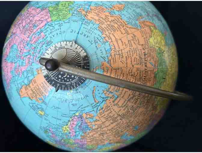 1950s: Mid-Century GLOBE - Military Replogle, Vintage Metal Base - Photo 5