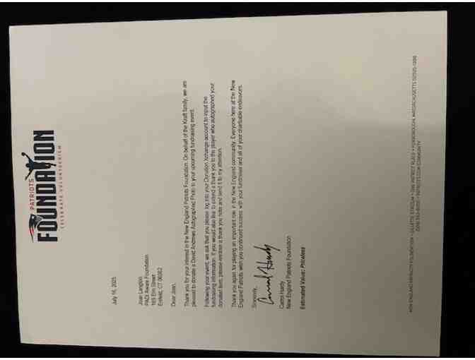 1 FOOTBALL: PATRIOTS Autograph (RARE, David Andrews) - Photo 7