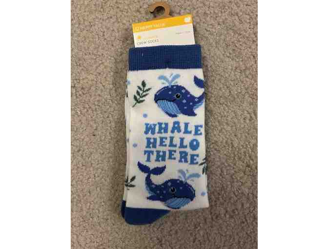 2 SOCKS: "Whale Hello There" (Ocean Lovers) - Photo 2
