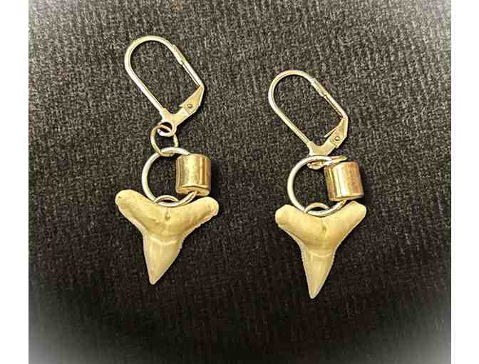 JEWELRY: Shark EARRINGS (Handcrafted, Silver) - Photo 1