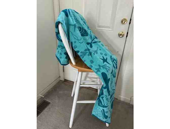 1 FISH TOWEL: Oversized, Luxury Teal (72" x 36") - Photo 3