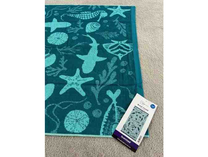 1 FISH TOWEL: Oversized, Luxury Teal (72" x 36") - Photo 5