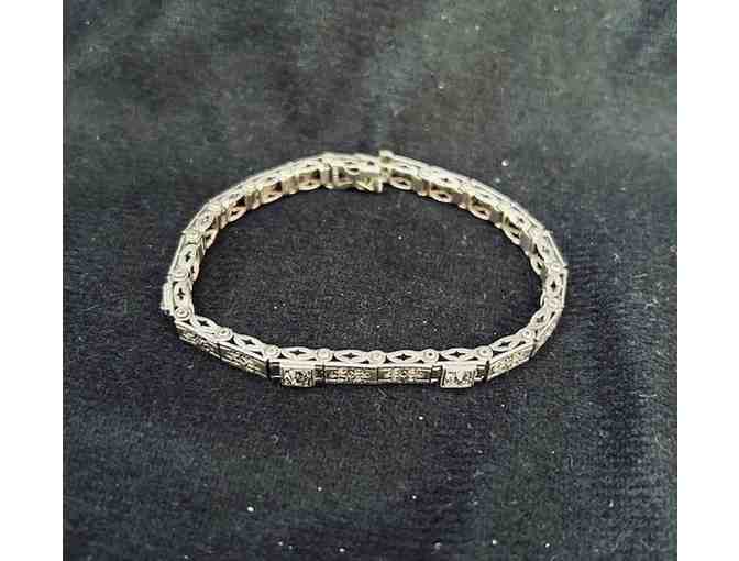 1 Art Deco (1920): BRACELET - Filagree Jewelry, Sterling - Photo 3