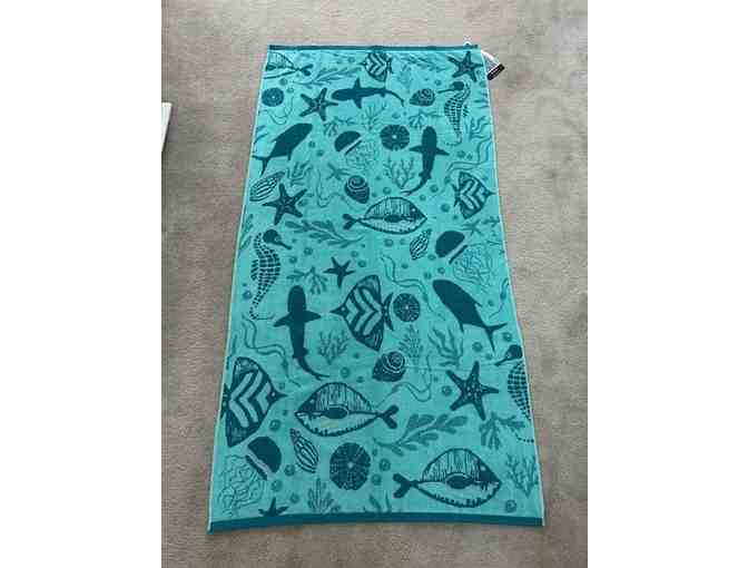 1 FISH TOWEL (Teal, Luxury Oversized, 72"x36") - Photo 2