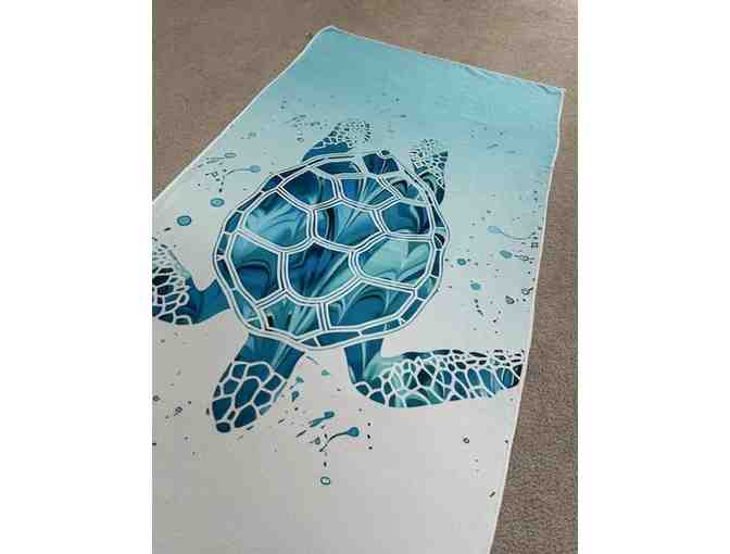 TURTLE TOWEL (Teal) - Microfiber, Oversized - Photo 1