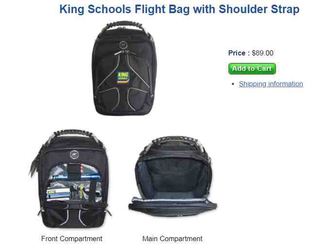 King Schools Helicopter Get It All Kit and Flight Bag