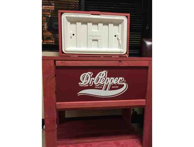 Dr. Pepper Wooden Cooler Stand