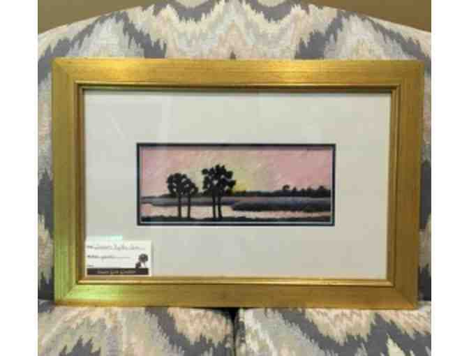 'Sunset By the Sea' Pastel Painting By Local Artist, Susan Gore Gardner