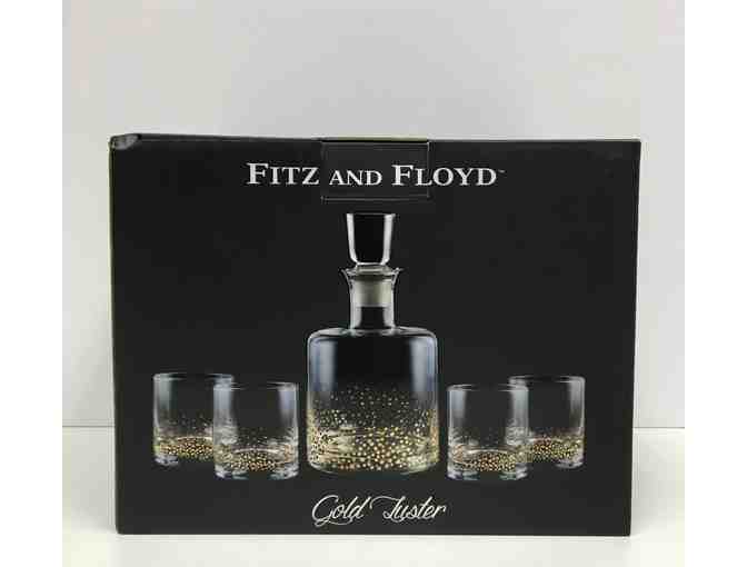 Fitz & Floyd Gold Luster Whiskey Set
