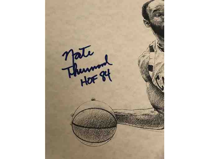Nate Thurmond Cleveland Cavaliers Autographed 16x20 Graphite Illustration