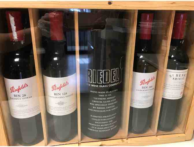 WINE: Penfolds wine box gift set with Riedel glass