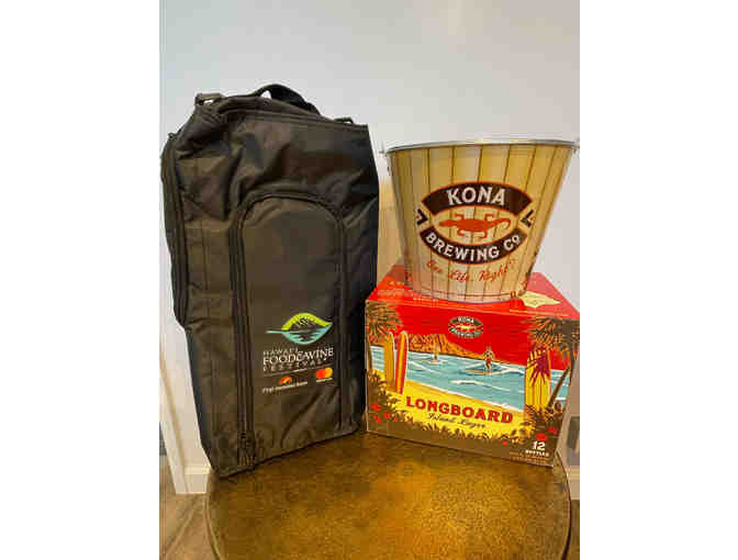 BEER: Kona Longboard Island Lager Beer and Golf Cooler Bag