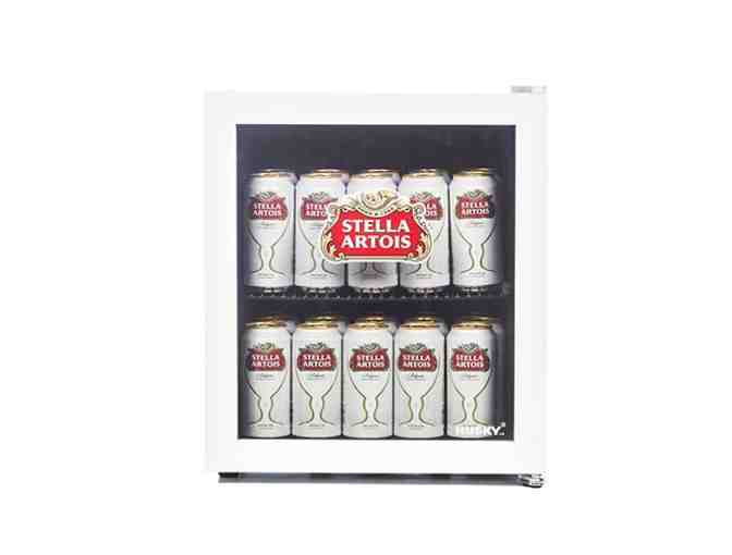 Stella Artois Mini Fridge and Case of Stella Artois