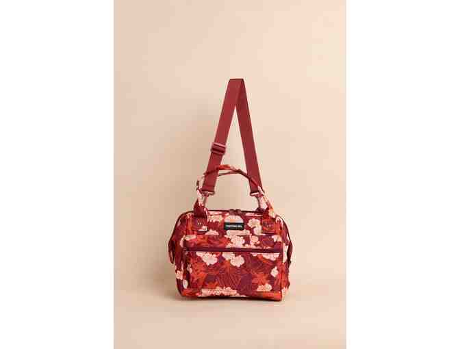 Fighting Eel Lunch Tote in Cabernet Sea of Orchids - Photo 3