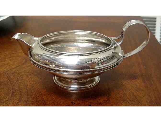 Silver Gravy Boat & Tray