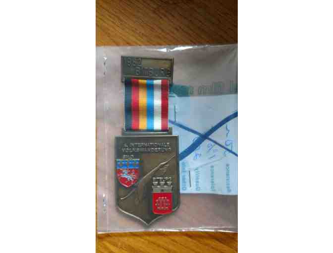 11 German Hiking Medals with Mounting Banner