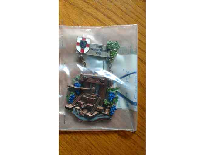 11 German Hiking Medals with Mounting Banner