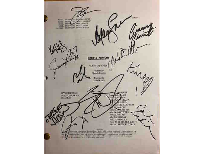 Grey's Anatomy-AUTOGRAPHED shooting script of the pilot