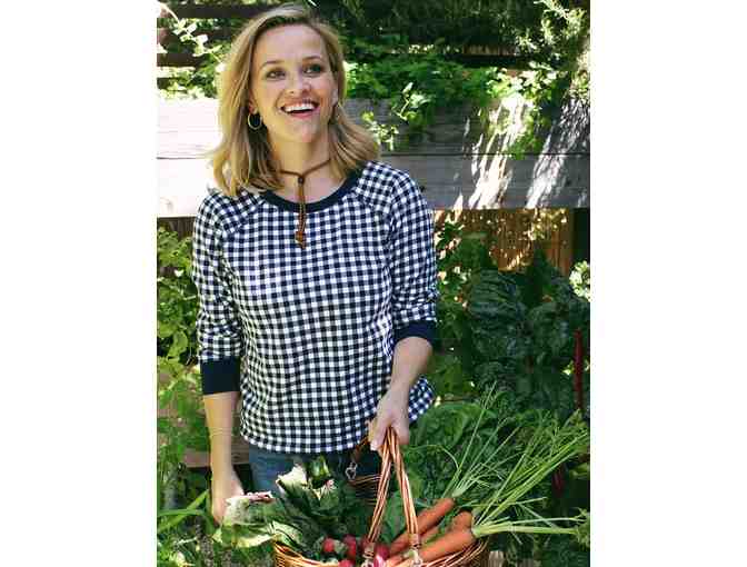 Basket of Draper James Merchandise with Reese Witherspoon signed book