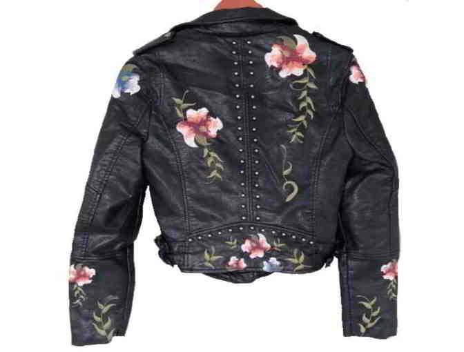 AFTF Basic Vegan Black leather Moto Jacket - size small