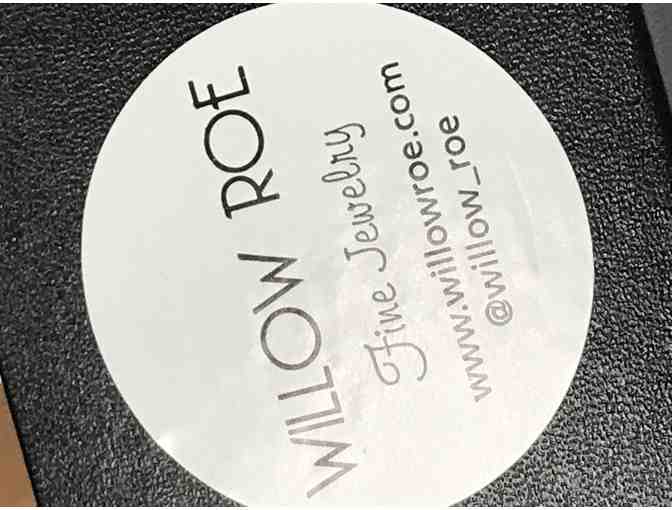 White Gold with White Diamonds Bar Studs from Willow Roe Fine Jewelry