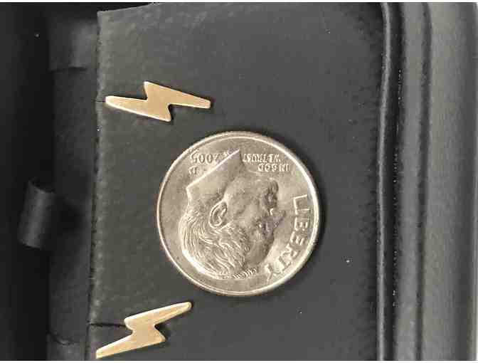 14k Solid Gold Lightening Bolt Studs from Willow Roe Fine Jewelry