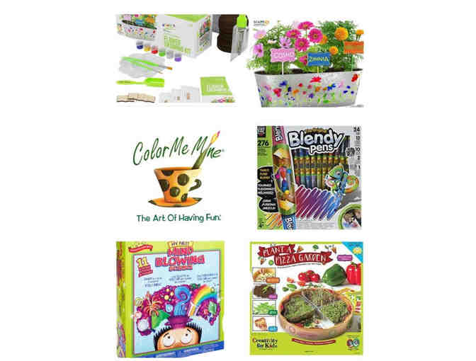Entertain your kids-Craft & Gardening Basket with Color Me Mine - Free Studio Fees-no exp