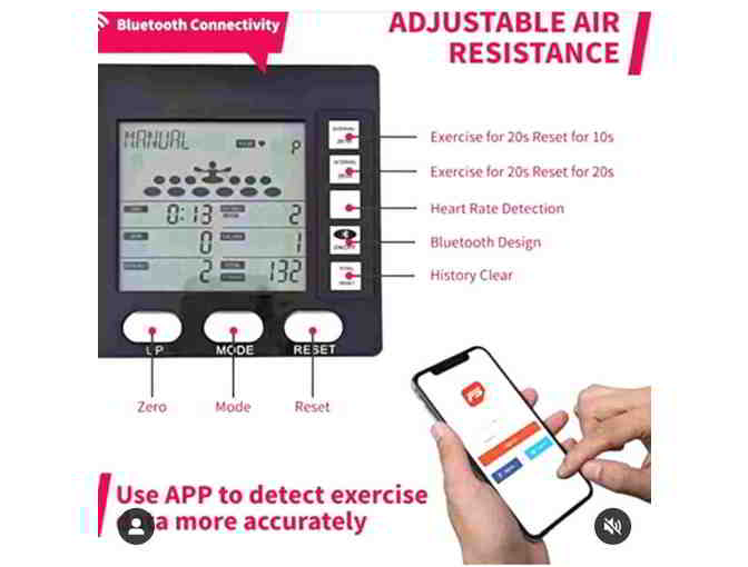 Murtisol Air Resistance Rower and Adjustible dumbbells