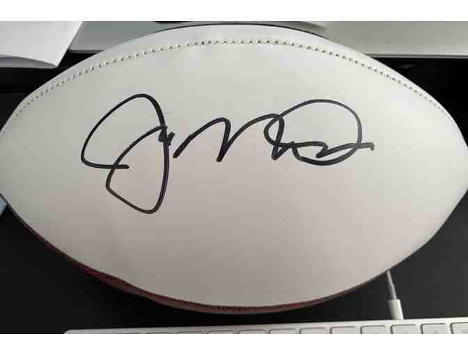 JOE MONTANA AUTOGRAPHED SAN FRANCISCO 49ERS WHITE LOGO FOOTBALL