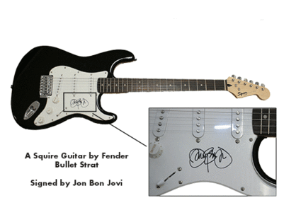 Jon Bon Jovi Autographed Guitar