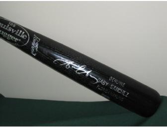 Louisville Slugger Florida Marlins bat autographed by Gaby Sanchez